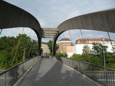 笨蛋桥, 桥梁, 人行天桥, frankenschnellweg, werderau, gibitzenhof, 纽伦堡