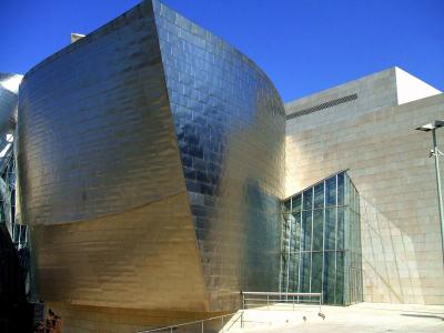 毕尔巴鄂, 西班牙, 建筑, 结构, 博物馆, 玻璃, 建筑
