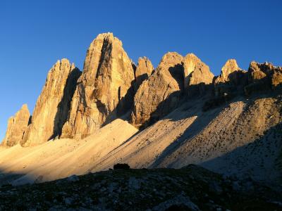 山脉, 山世界, 三个 zinnen, 南蒂罗尔, 白云岩, abendstimmung, 自然