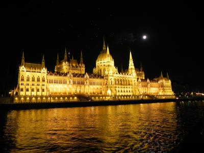 布达佩斯, 议会, 河, 多瑙河, 景观, 建设, 立面