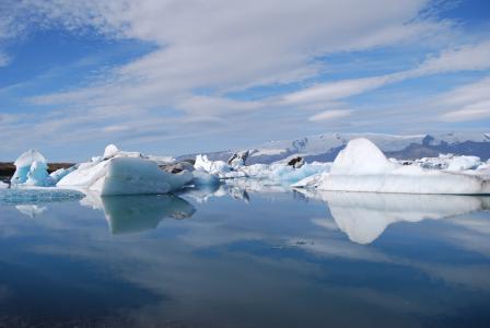 冰岛, 冰川, 冰, 湖, jökulsárlón