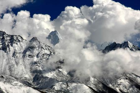 喜马拉雅山, 云的心情, 山脉, 山, 雪, 自然, 山的顶峰