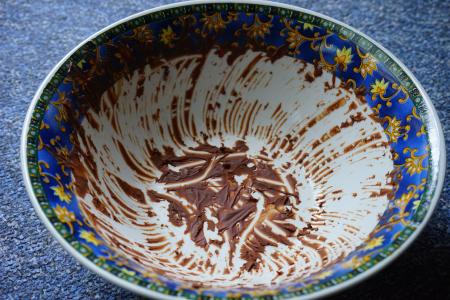 碗里, 搅拌碗, 脏, 粘, 巧克力, 空划痕, 巧克力瑞斯特