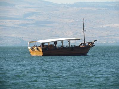加利利, 小船, 以色列, 提比略, 水, 海, 湖