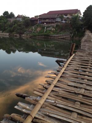 老挝, 桥梁, 旅行, 亚洲, 河, 景观, 目的地