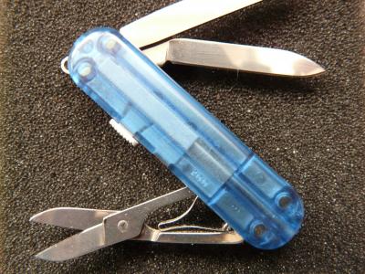 袖珍小刀, 刀, 剪刀, 口袋里, 切, 工具, 蓝色