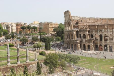 罗马, 资本, 建筑, 意大利, 旅游, 市中心, 夏季