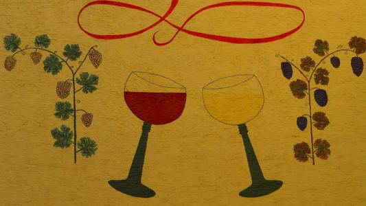 酒杯, 品尝葡萄酒, 葡萄酒, 壁画, 壁画, 艺术, 墙上