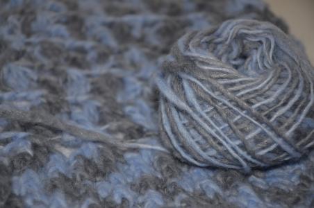 针织, 业余爱好, 纠缠不清, 羊毛, 蓝色, 模式, 休闲