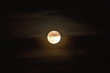 月亮, 月光, 气氛, 神秘, 心情, 令人沮丧, 晚上