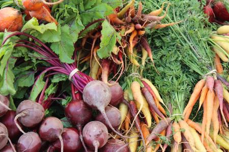 甜菜, 胡萝卜, 农民市场, 健康, 红色, 食品, 花园