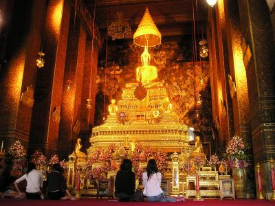 泰国, 曼谷, 寺, 靖国神社, 黄金, 祭坛, 东南