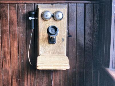 旧墙曲柄电话, 电话, 古董, 艾伯塔省, 加拿大, 复古, 交流