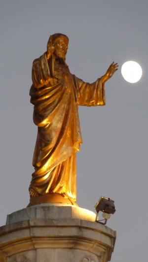 耶稣, 雕像, 月亮, 基督, 法蒂玛, 葡萄牙, 金