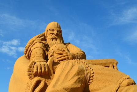 沙子, 雕塑, 沙雕, 艺术, 桑德堡, sandworld, 图稿