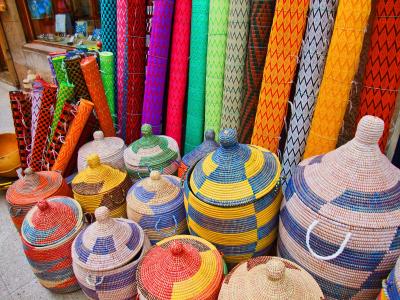 市场, 篮子, 席子, 多彩, 颜色, 西班牙, 编织