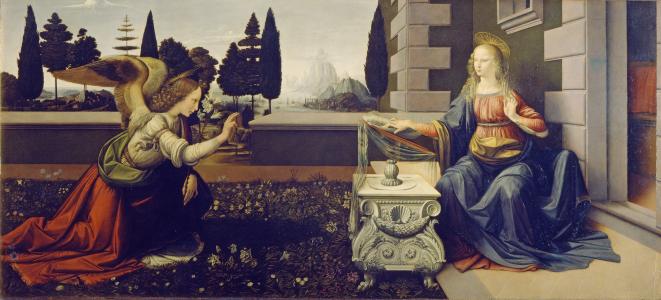 天使报喜, 达芬奇, 圣母玛利亚, 天使加布里埃尔, 1472-1475, 报喜, 艺术项目