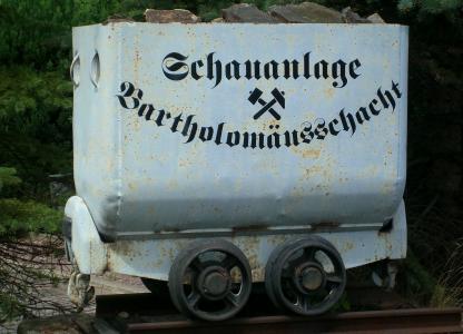 运输车, 标记为, 注意, 博物馆, 品牌-erbisdorf, 矿石山, 我