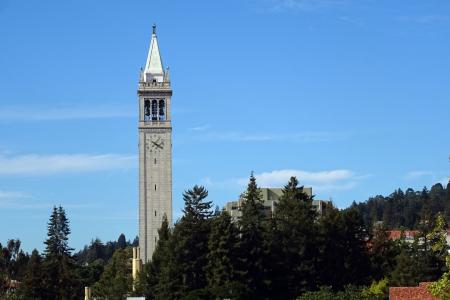 钟楼, sather 塔, 大学, 建设, 校园, 加利福尼亚州, cal