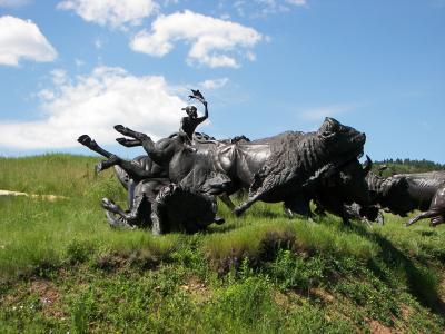 tatonka, 南达科他州, 雕塑, 水牛城, 野牛, 户外, 旅行