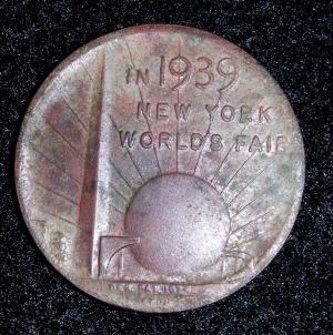 牌, 硬币, 世界博览会, 公平, 老, 1939