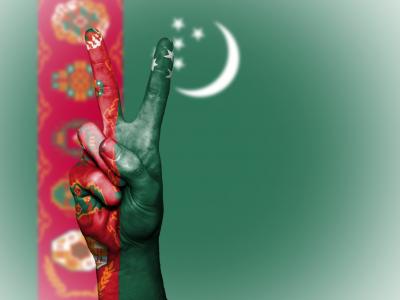 土库曼斯坦, 和平, 手, 国家, 背景, 旗帜, 颜色