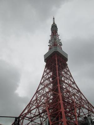 东京塔, 东京, 旅游, 关于, 雾, 下雨天, 天气