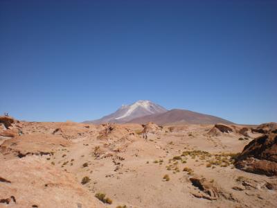 乌尤尼, 山, 景观, 玻利维亚, 南北美洲, 沙漠, 蓝蓝的天空