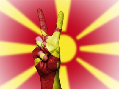 马其顿, 和平, 手, 国家, 背景, 旗帜, 颜色