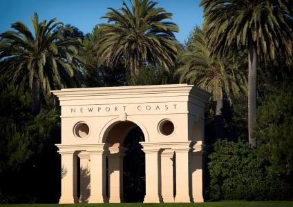 纽波特海滩, 加利福尼亚州, 纪念, 拱, 具有里程碑意义, 棕榈树, 棕榈树