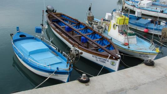 塞浦路斯, 帕拉利姆尼, 圣纳帕阿基亚特里亚达, 渔港, 小船