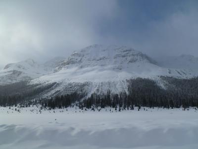 雪山, 神秘的山, 若隐若现的山, 冬山, 加拿大山, 加拿大山, 薄雾山