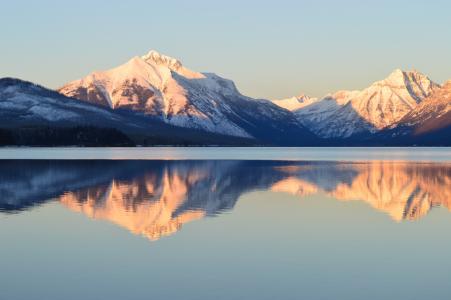 麦当劳湖是冰川国家公园全高清壁纸和背景中最大的湖泊