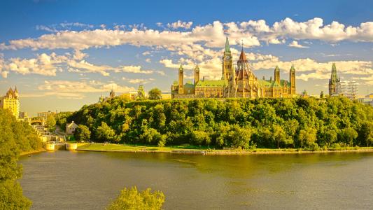 国会山在加拿大渥太华4k超高清壁纸和背景图像