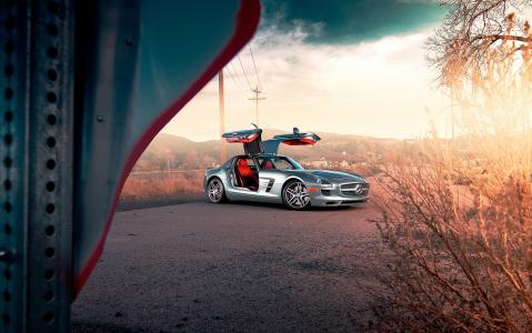 梅赛德斯 - 奔驰SLS AMG全高清壁纸和背景图片