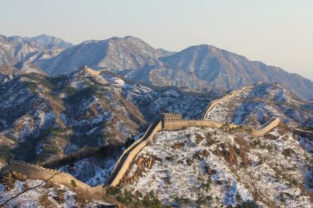 中国长城冬季4k超高清壁纸和背景图片