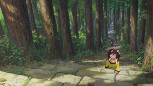 爬上森林的楼梯＃2  -  Bakemono no Ko全高清壁纸和背景图像