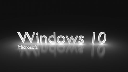 Windows 10发光的白色4k超高清壁纸和背景
