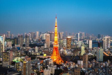 东京塔4k超高清壁纸和背景图片