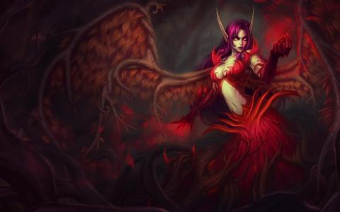 堕落天使Morgana全高清壁纸和背景图片
