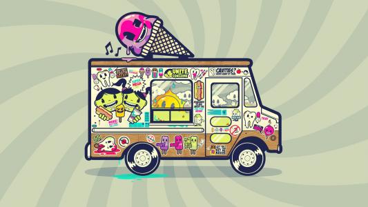 冰淇淋卡车全高清壁纸和背景图像