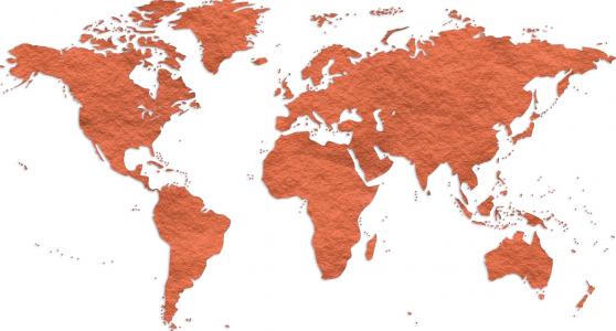 世界壁纸和背景图像的橙色地图