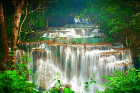 泰国瀑布全高清壁纸和背景