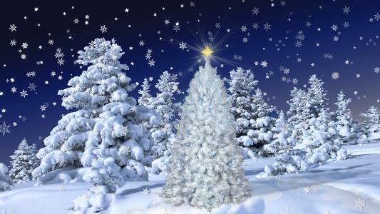 “白色圣诞节”全高清壁纸和背景图像