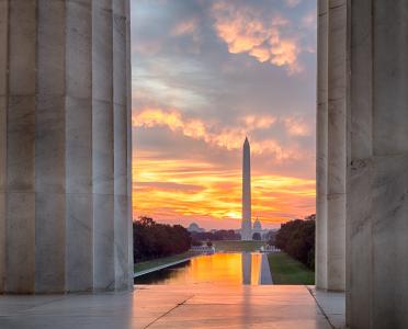 华盛顿纪念碑在日落全高清壁纸和背景图像