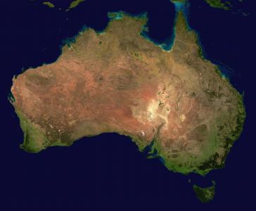 澳大利亚大陆5k视网膜超高清壁纸和背景的鸟瞰图