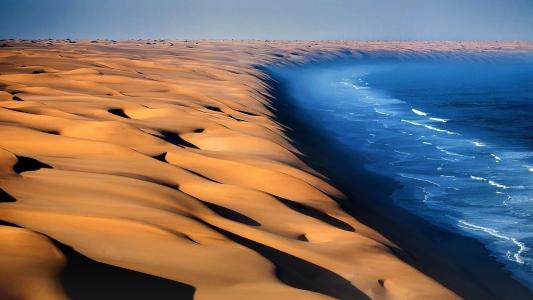 沙和海在纳米比亚全高清壁纸和背景