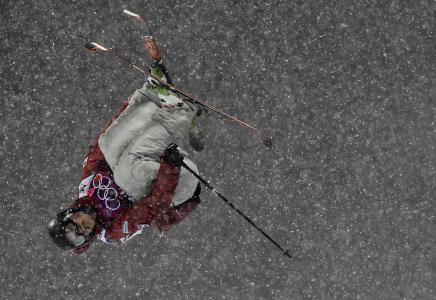 加拿大自由式运动员迈克尔·里德尔在索契奥运会上