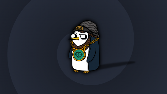 企鹅穿着时髦的服装