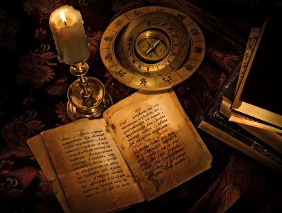 古代书和指南针